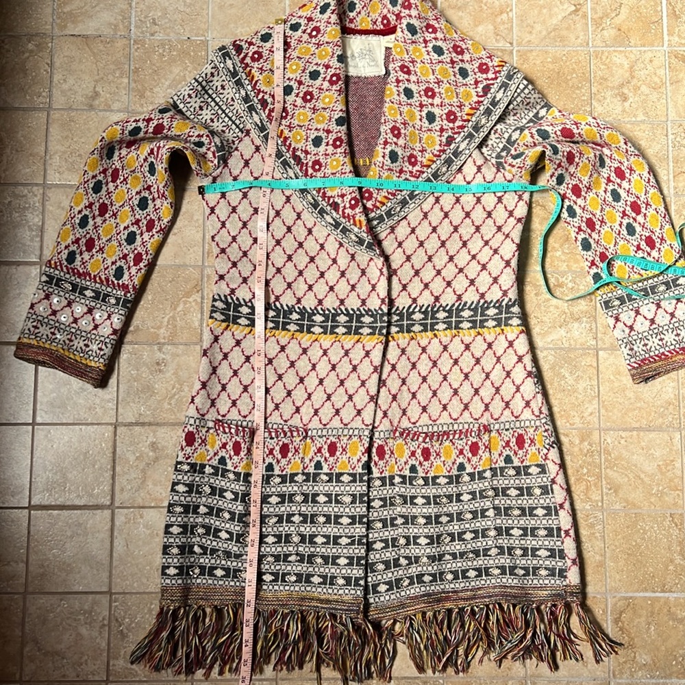 Angel Of The North Satpura Sweater Coat Embellished Cardigan Anthropologie M - Picture 7 of 16